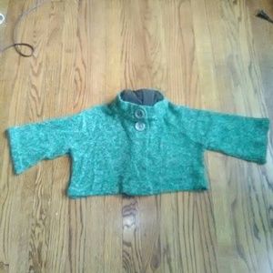Retro Cropped 2 button Sweater